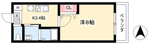 エステート野立【2階】の間取り