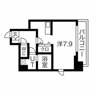 エイペックス四天王寺Ⅰ【9階】の間取り