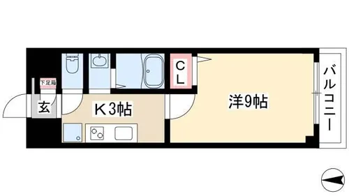サンパティーク東片端【10階】の間取り