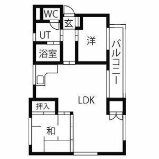 ロジィングス藤井【1階】の間取り