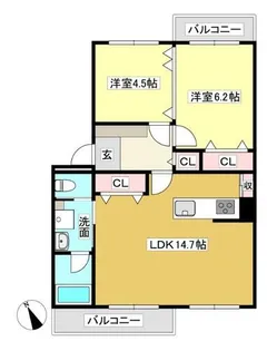 ベラージオ【103号室】の間取り
