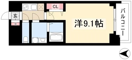 プレサンス錦通THE葵【0501号室】の間取り