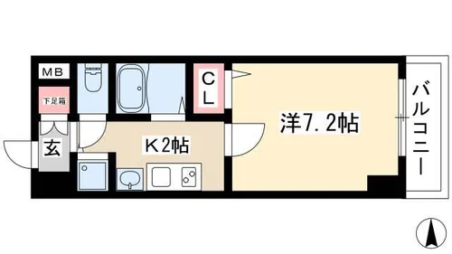 ベレーサ金山【0202号室】の間取り