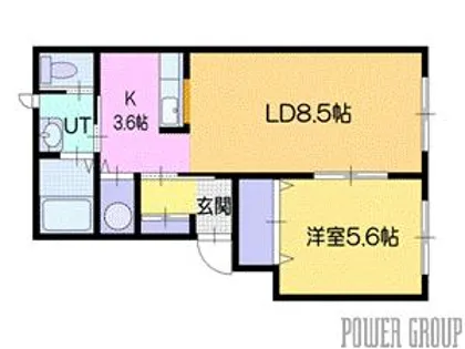モイザリリバーハイツ【2階】の間取り