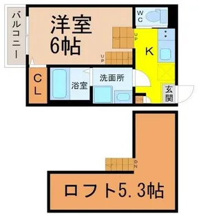 ハーモニーテラス川名町【2階】の間取り