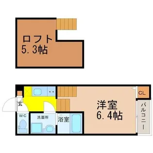 ハーモニーテラス姫宮町【2階】の間取り