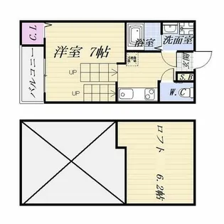 Park Side 吹上【2階】の間取り