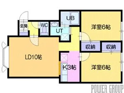 ルミエールエクセレントB【2階】の間取り