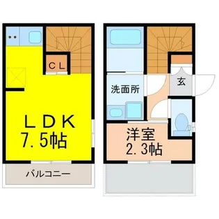 RISE吹上【1階】の間取り