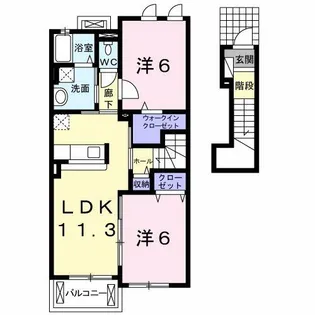 リバーサイドガーデン【2階】の間取り