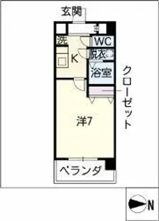 UURコート名古屋名駅【6階】の間取り