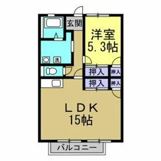 ライフハイツ【102号室】の間取り