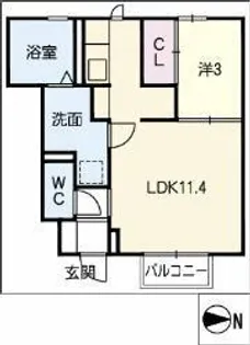 テディハウス大治【1階】の間取り