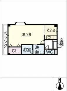 サンライズ山木【3階】の間取り
