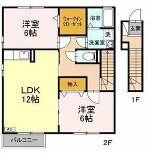 メルシー寿・幸 C・D D【2階】の間取り