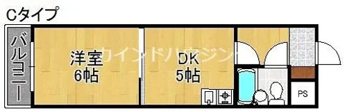 サニーコート粉浜【3階】の間取り