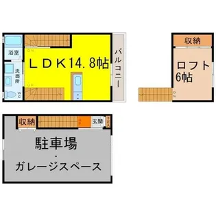 マルチスペース(ガレージハウス)【D号室】の間取り