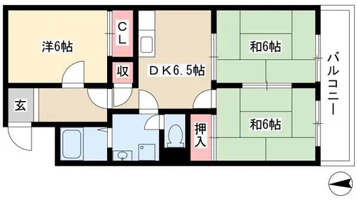 はらニューハイツ【203号室】の間取り