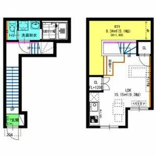 Blanc Rouge(ブランルージュ)【204号室】の間取り