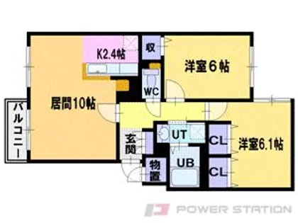 Belle Ange(ベルアンジュ)【2階】の間取り