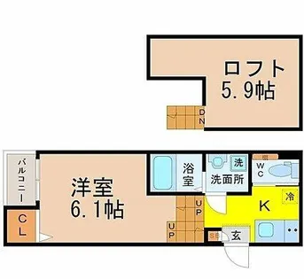 メイプルスクエア大宮【2階】の間取り