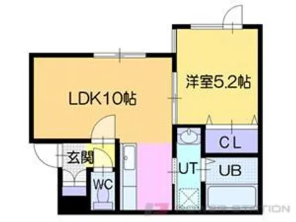 アレックス野幌【2階】の間取り