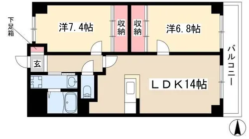 インプルーブ金山【807号室】の間取り