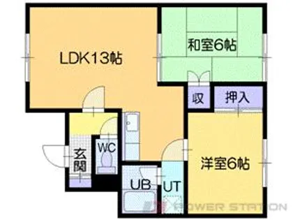 ぷらむハイツ【2階】の間取り