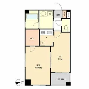 レインボーピア原【3階】の間取り