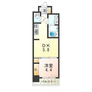 SOAR堺綾之町【2階】の間取り