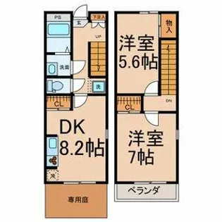 ヴェルコメン Ⅱ【102号室】の間取り