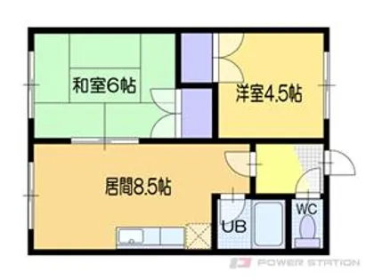 向陽ハイツⅠ【2階】の間取り