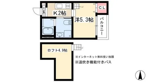 Tripletta【203号室】の間取り