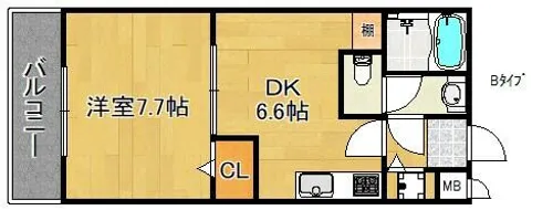 フジパレスヒサホ【2階】の間取り