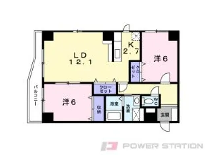 ホークフェザータワー【7階】の間取り