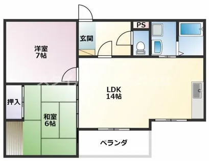 マロン・ドゥムール【302号室】の間取り