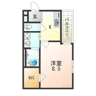 Casa d’oro清水丘【2階】の間取り