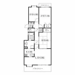 パークノヴァ上社北【3階】の間取り