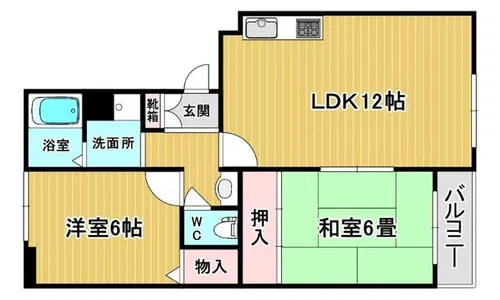 プラムキャッスル【1階】の間取り