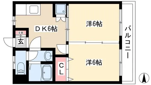 リリーハイツ丸山【301号室】の間取り