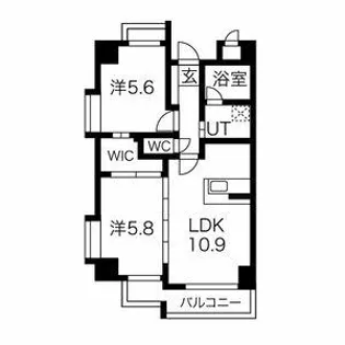 ヒルクレスト百道【601号室】の間取り