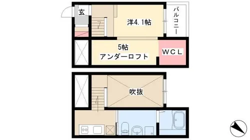 オー・ルージュ【103号室】の間取り