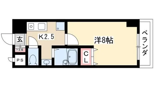 リアライズ黄金【807号室】の間取り
