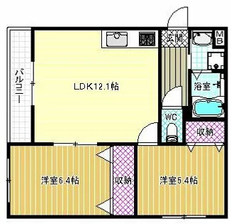 ステラウッド伊賀【2階】の間取り