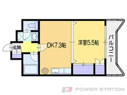 プレサント小樽稲穂【9階】の間取り