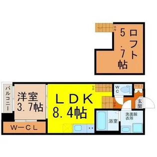 メゾンエトア【201号室】の間取り