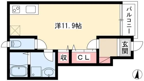 カルマ スパーチオ城北【1階】の間取り