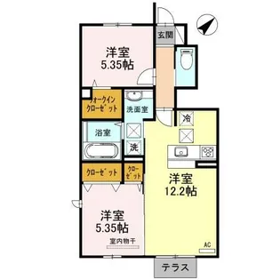 Raffine Biwa【1階】の間取り