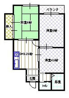 赤井マンション香里【405号室】の間取り
