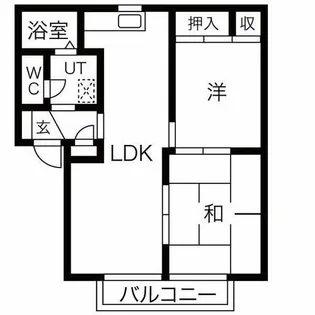 アーバンハイツ御幸山【A201号室】の間取り